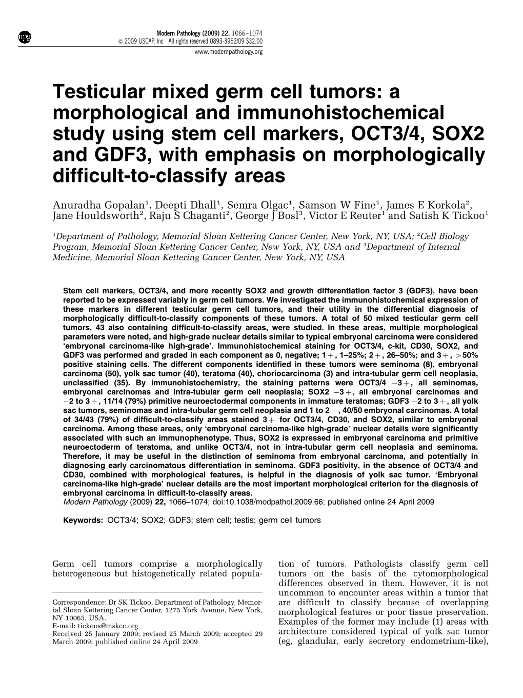 Testicular Mixed Germ Cell Tumors