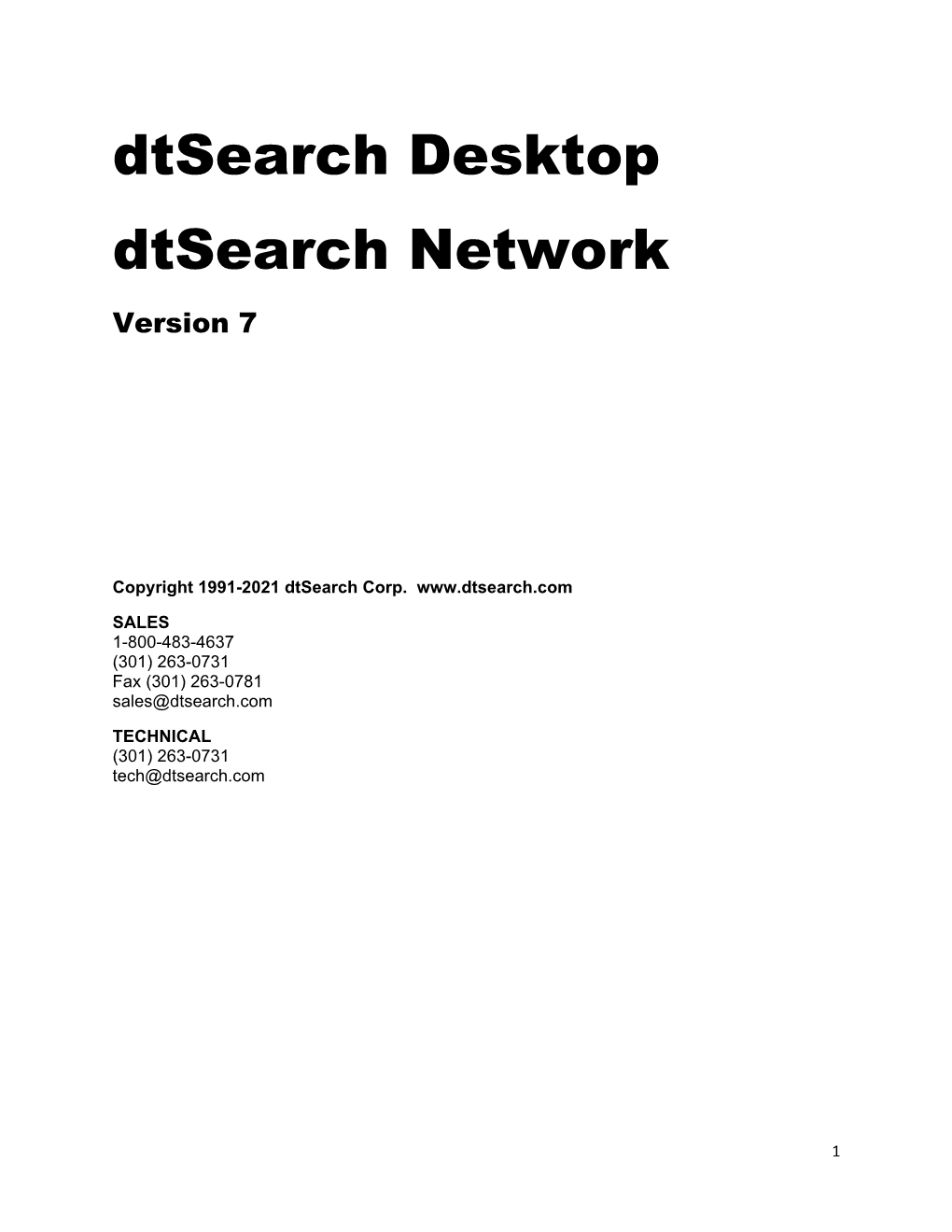 Dtsearch Desktop/Dtsearch Network Manual