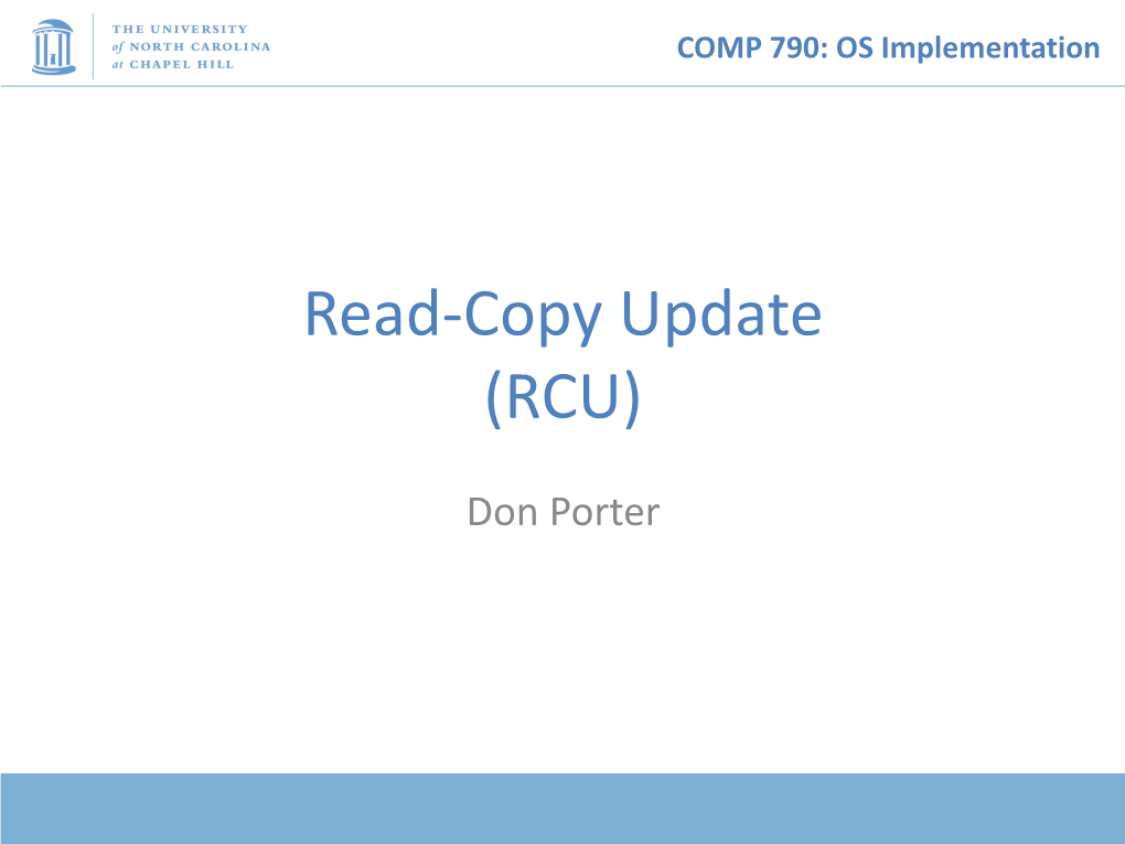 Read-Copy Update (RCU)