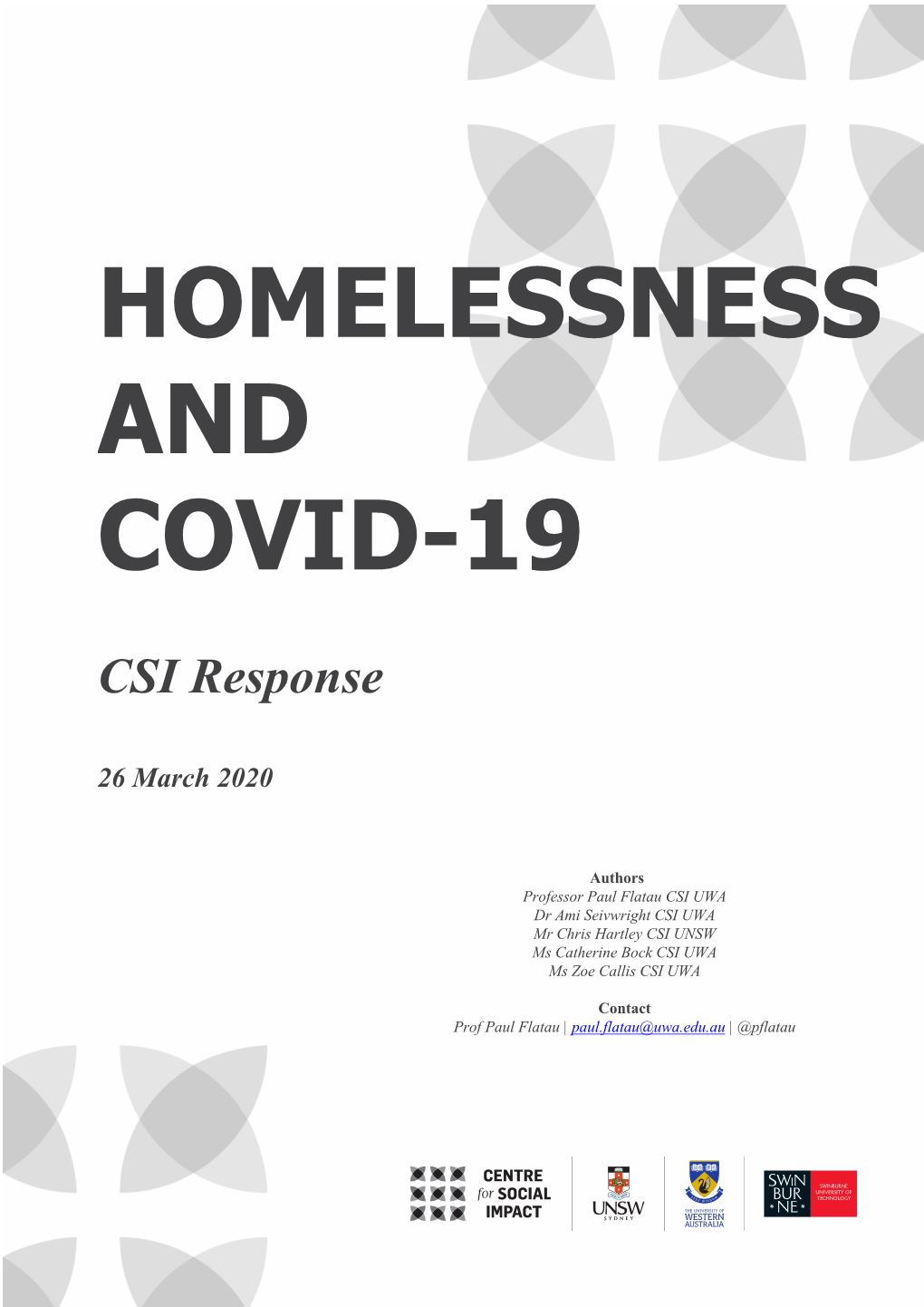 Homelessness and Covid-19