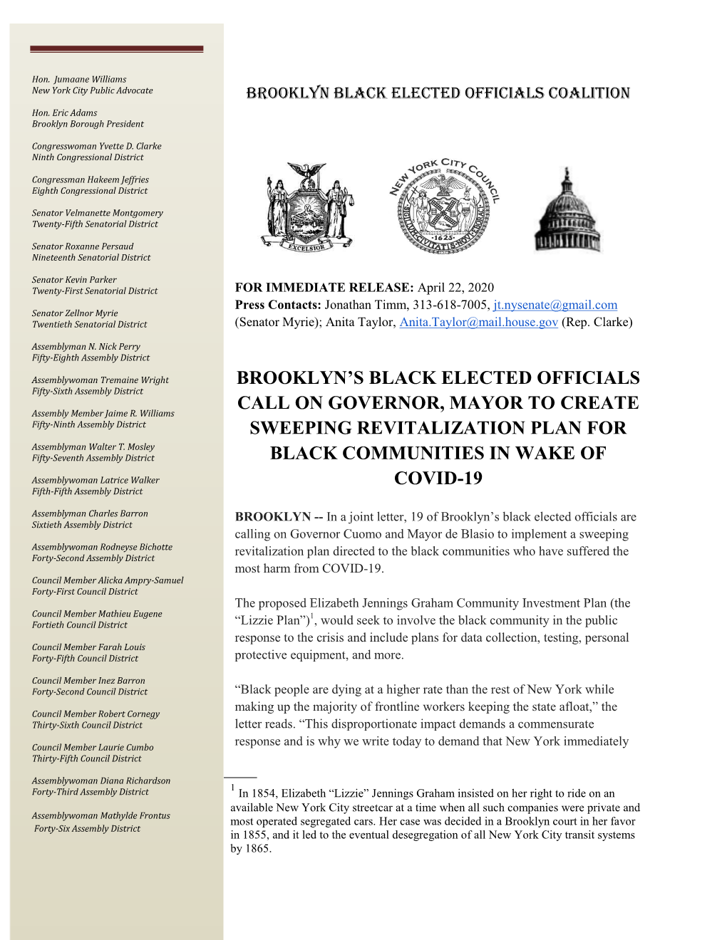 Brooklyn's Black Elected Officials Call on Governor