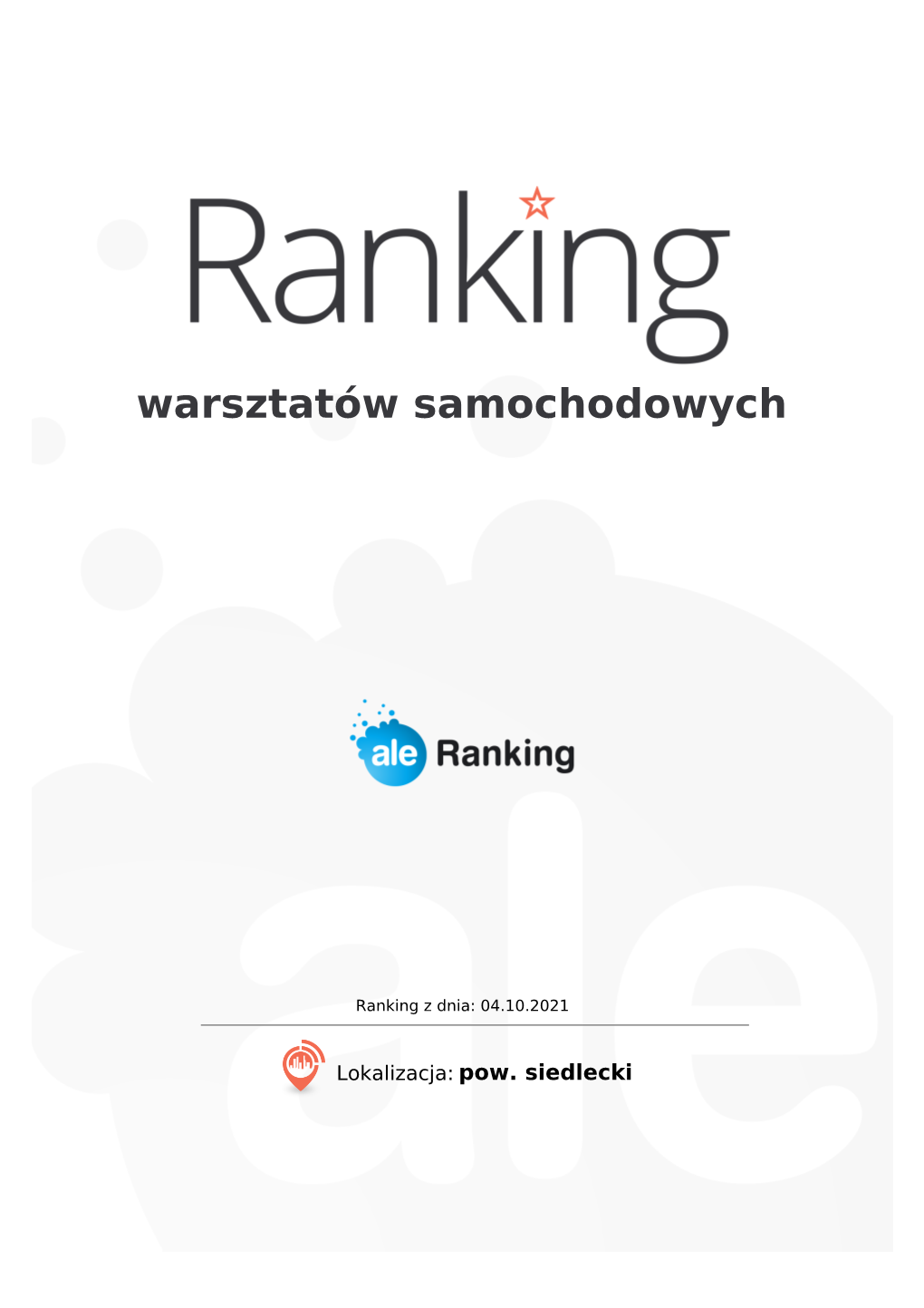 Lista Polecanych Warsztatów Samochodowych • Pow. Siedlecki