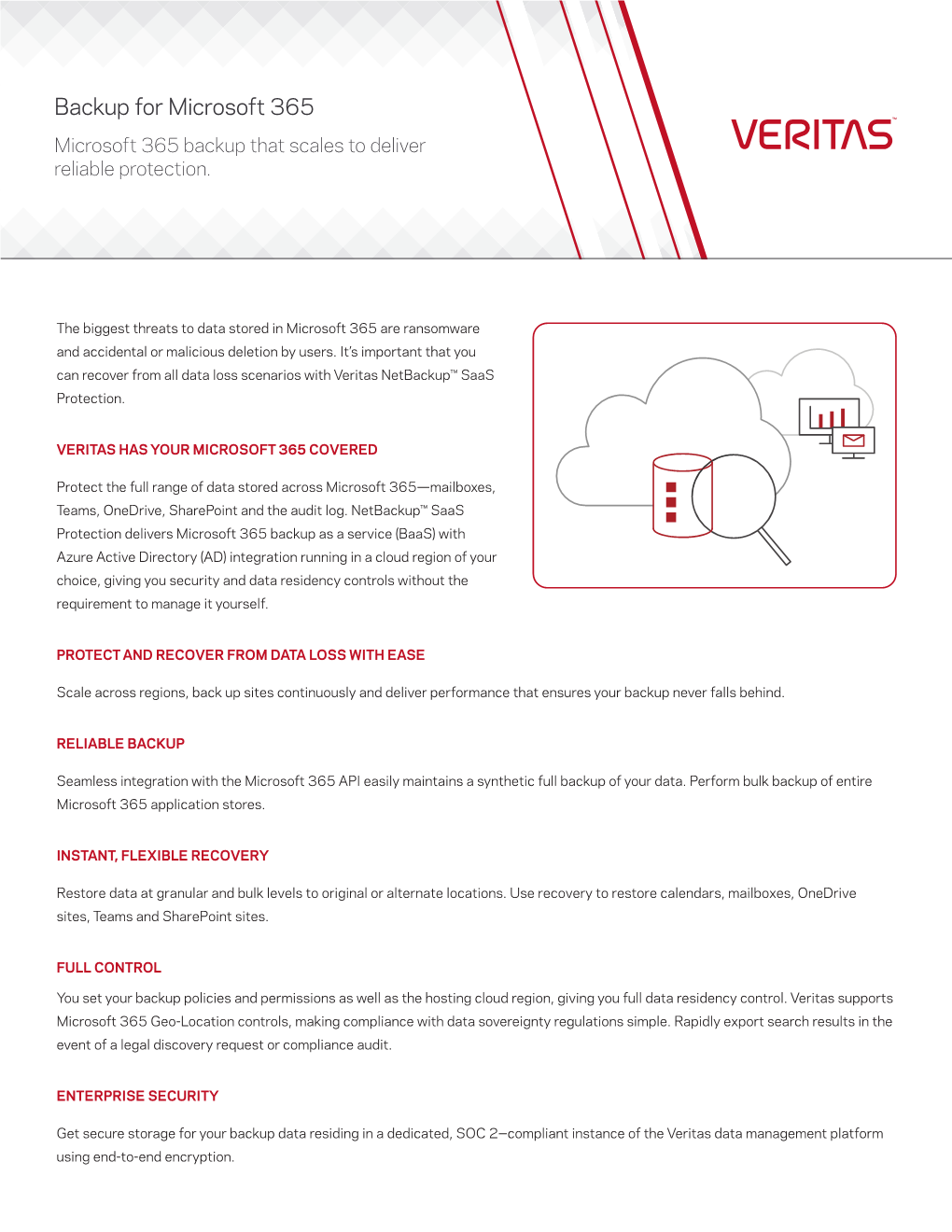 Veritas Backup Exec™ Beats Veeam. Microsoft 365 Backup That Scales to Deliver Reliablesolving Protection