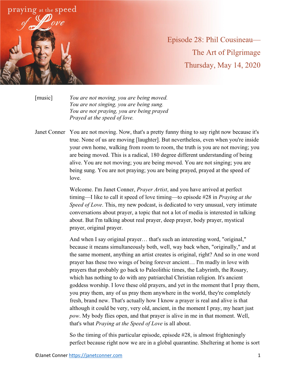 Episode 28: Phil Cousineau— the Art of Pilgrimage Thursday, May 14, 2020