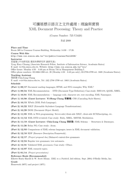 !! #! " $ !" XML Document Processing: Theory and Practice