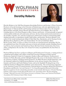 Dr. Dorothy Roberts' Biography