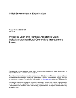 Initial Environmental Examination