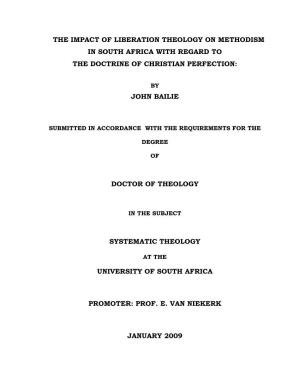 The Impact of Liberation Theology on Methodism in South Africa with Regard to the Doctrine of Christian Perfection