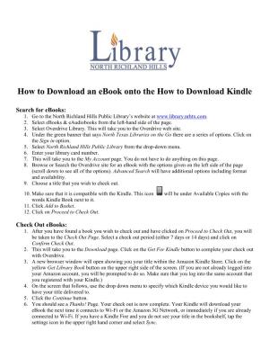 How to Download an Ebook Onto Your Kindle