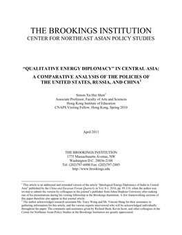 Ideological Energy Diplomacy of India in Central Asia” Published by the China and Eurasian Forum Quarterly in Vol