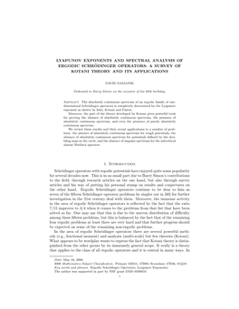 A Survey of Kotani Theory and Its Applications