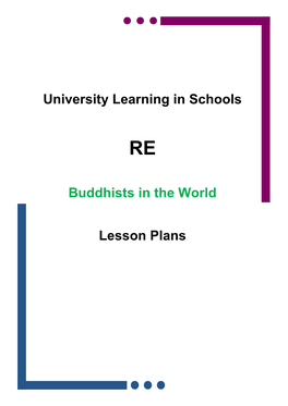 University Learning in Schools Buddhists in the World Lesson Plans