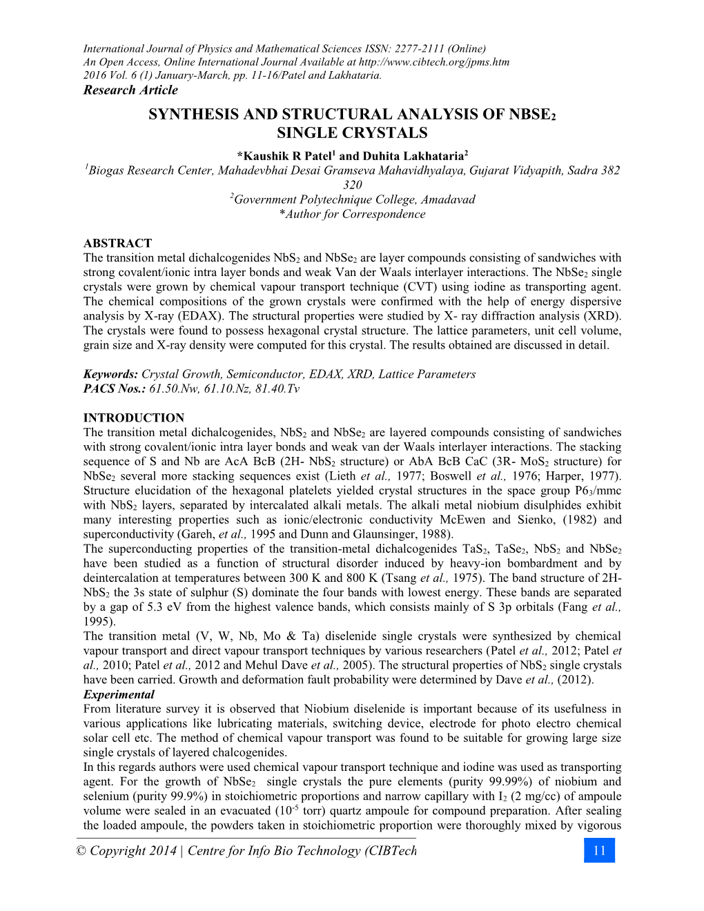 The Preparation and Properties of Tase2 Single Crystal