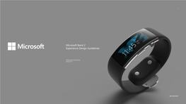Microsoft Band 2 Experience Design Guidelines