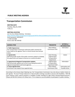 Public Meeting Agenda