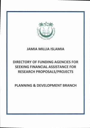 Directory of Funding Agencies for Seeking Financial Assistance for Research Proposals/P Roj Ects