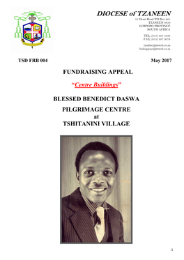 DIOCESE of TZANEEN 31 Draai Road/PO Box 261 TZANEEN 0850 LIMPOPO PROVINCE SOUTH AFRICA