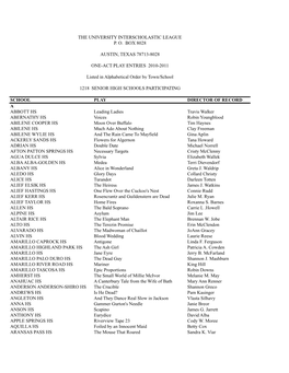 Participation List 2011