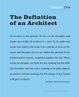 The Definition of an Architect