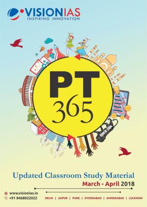 PT – 365 UPDATED MATERIAL MARCH – APRIL 2018 Table of Contents 1