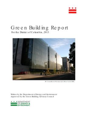 Green Building Report for the District of Columbia, 2013