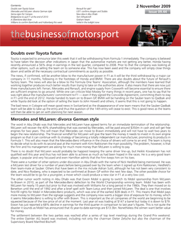 Thebusinessofmotorsport ECONOMIC NEWS and ANALYSIS from the RACING WORLD