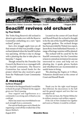 Seacliff Revives Old Orchard