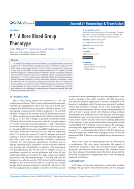 A Rare Blood Group Phenotype