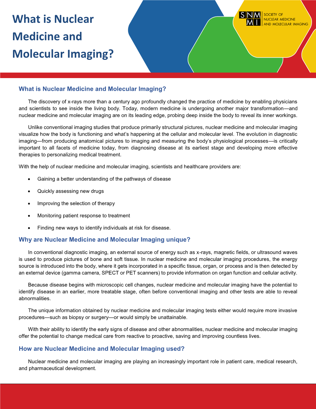 What Is Nuclear Medicine and Molecular Imaging?