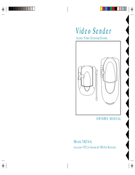 Video Sender AUDIO/VIDEO EXTENDER SYSTEM