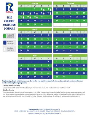 2020 Curbside Collection Schedule