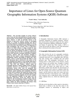 QGIS) Software