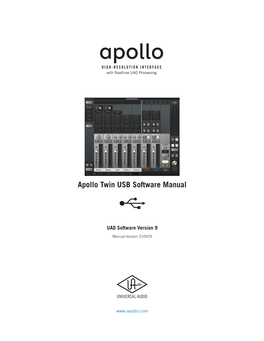 Apollo Twin USB Software Manual