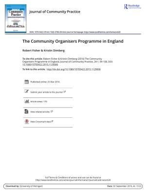The Community Organisers Programme in England