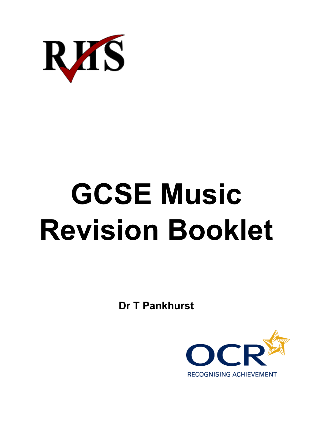 GCSE Music Revision Booklet