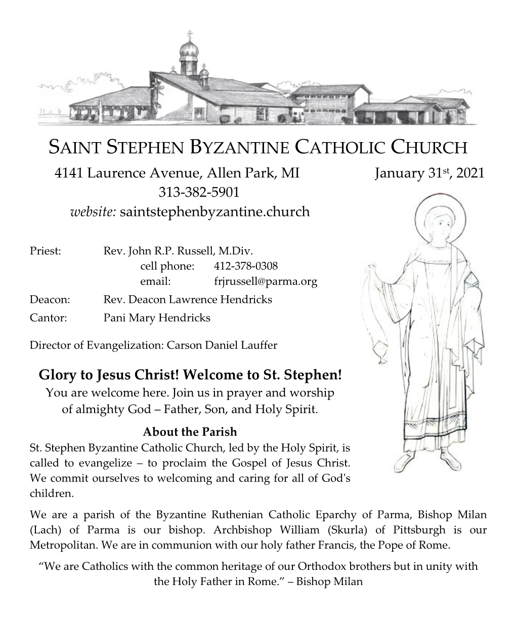 Bulletin for 2021-01-31- St. Stephen