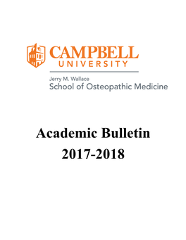 Academic Bulletin 2017-2018