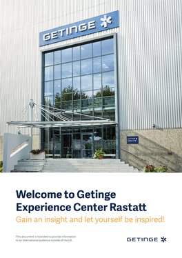 Flyer Getinge Experience Center Rastatt