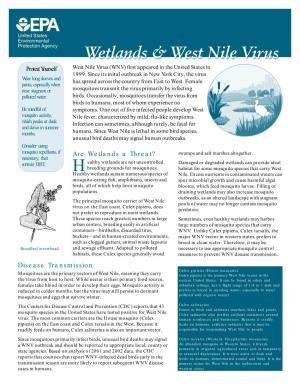 Wetlands and West Nile Virus