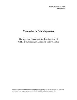 Cyanazine in Drinking-Water