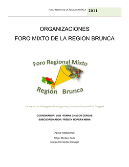 Organizaciones Foro Mixto De La Region Brunca