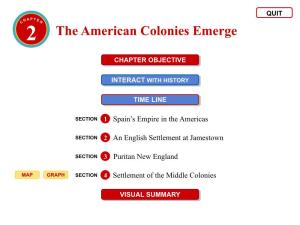 2 the American Colonies Emerge