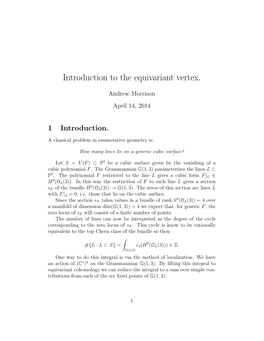 Introduction to the Equivariant Vertex