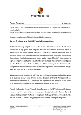 Press Release 7 June 2021