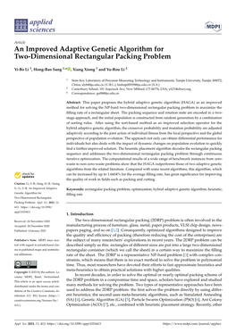 An Improved Adaptive Genetic Algorithm for Two-Dimensional Rectangular Packing Problem
