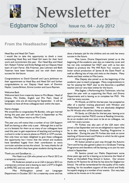 Newsletter July 2012 Issue 64