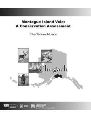 Montague Island Vole: a Conservation Assessment