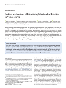 Cortical Mechanisms of Prioritizing Selection for Rejection in Visual Search