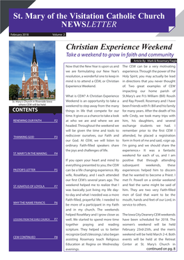 Christian Experience Weekend St. Mary of the Visitation Catholic