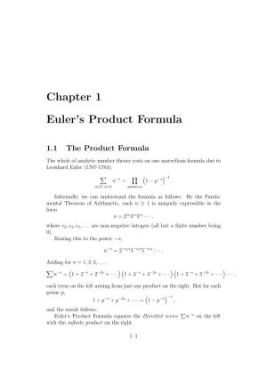 Chapter 1 Euler's Product Formula